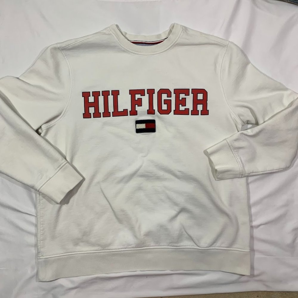 Tommy Hilfiger Crew Neck Sweatshirt Men's 2XLT White